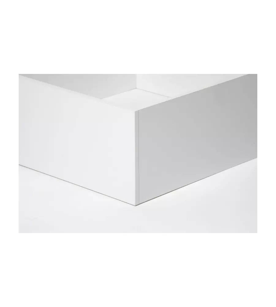 Letto piazza e mezza contenitore "hi box" bianco 120x190 cm
